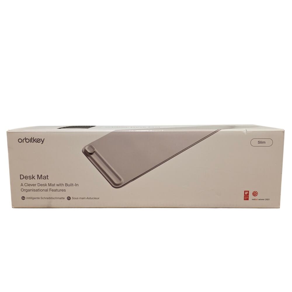 Orbitkey Desk Mat Slim Stone Leather Keyboard Mouse Pad Organizer New Sealed